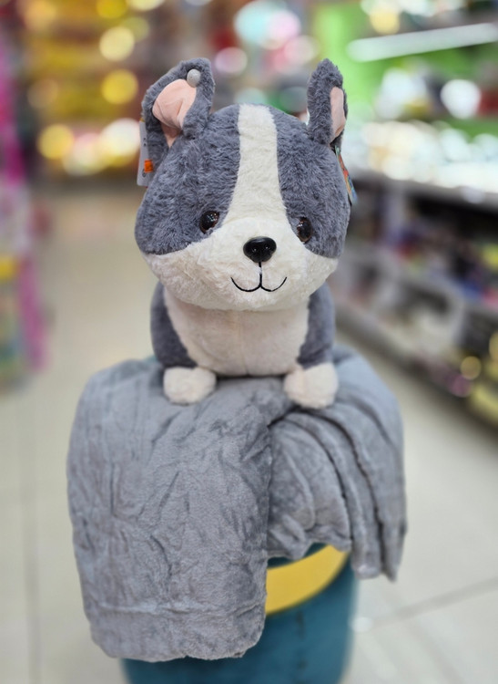 عروسک طوسی پتوبالشتی